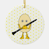 Clarinet Egghead Keramik Ornament (Vorne)