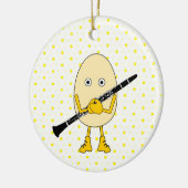 Clarinet Egghead Keramik Ornament (Links)