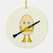 Clarinet Egghead Keramik Ornament (Hinten)