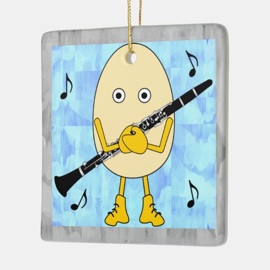 Clarinet Egghead Keramikornament (Links)