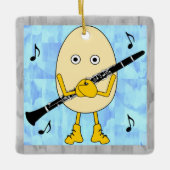 Clarinet Egghead Keramikornament (Vorderseite)