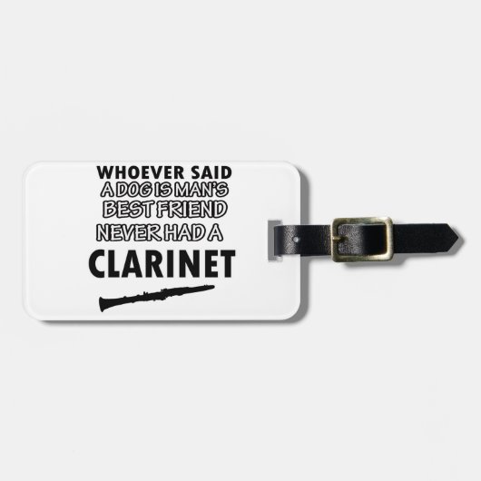 Clarinet Entwürfe Gepäckanhänger (Vorderseite horizontal)
