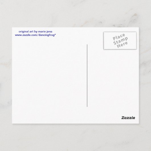 Clarinet Frog Postkarte (Rückseite)