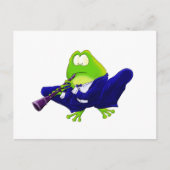 Clarinet Frog Postkarte (Vorderseite)