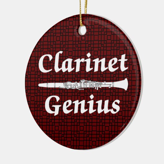 Clarinet Genius Keramik Ornament (Links)
