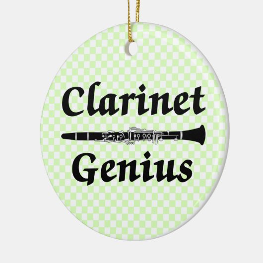 Clarinet Genius Keramik Ornament (Links)