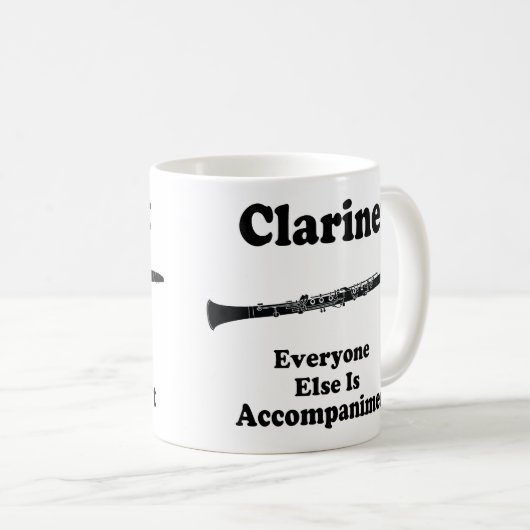 Clarinet-Geschenk Kaffeetasse (VorderseiteRechts)