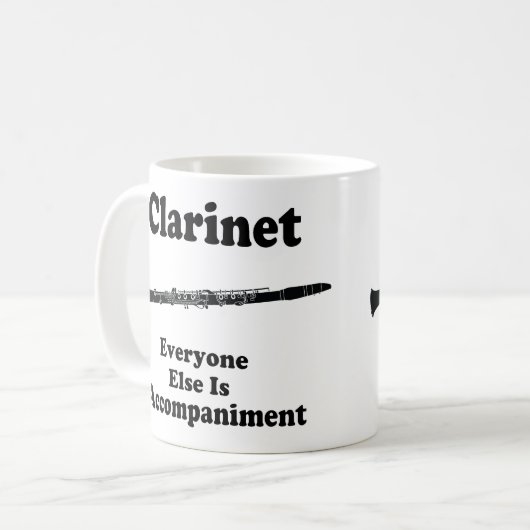 Clarinet-Geschenk Kaffeetasse (Vorderseite Links)