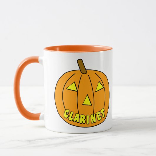 Clarinet Halloween Pumpkin Tasse (Links)