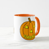 Clarinet Halloween Pumpkin Tasse (VorderseiteRechts)