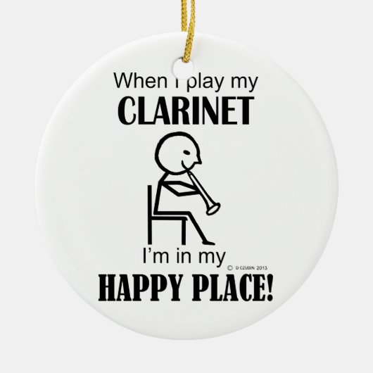Clarinet Happy Place Keramikornament (Vorne)