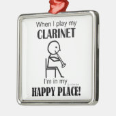 Clarinet Happy Place Ornament Aus Metall (Links)