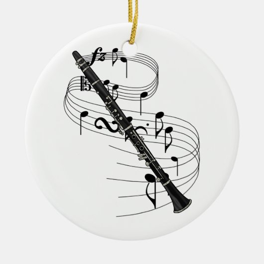 Clarinet Keramik Ornament (Vorne)