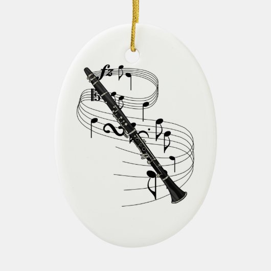 Clarinet Keramik Ornament (Vorne)