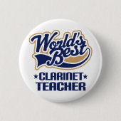 Clarinet-Lehrer-Geschenk Button (Vorderseite)