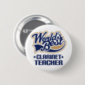 Clarinet-Lehrer-Geschenk Button (Vorne & Hinten)