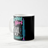 Clarinet-Mädchen-Spieler-marschierendes Kaffeetasse (Vorderseite Links)