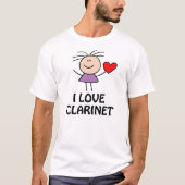 Clarinet-Mädchen T-Shirt (Vorderseite)