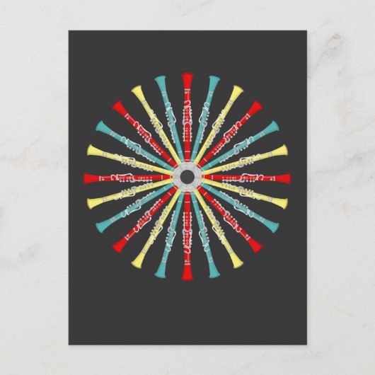 Clarinet Marching Band Orchestra Jazz Player Postkarte (Vorderseite)