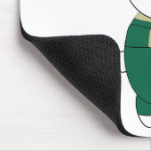 Clarinet Marching Band Rabbit Green Gold Mousepad (Ecke)