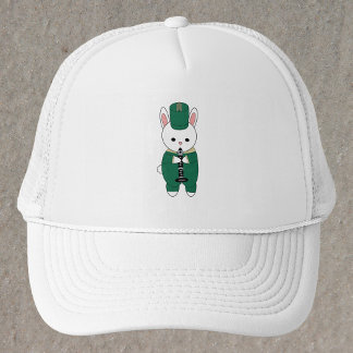 Clarinet Marching Band Rabbit Green Gold Truckerkappe