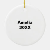 Clarinet Marching Band Rabbit Green personalisiere Keramik Ornament (Hinten)