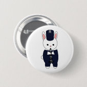 Clarinet Marching Band Rabbit Navy Blue Button (Vorne & Hinten)