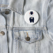 Clarinet Marching Band Rabbit Navy Blue Button (Beispiel)