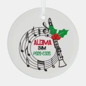 Clarinet Marching Band Weihnachtsschmuck (Rückseite)