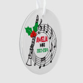 Clarinet Marching Band Weihnachtsschmuck Ornament (Vorderseite)