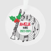 Clarinet Marching Band Weihnachtsschmuck Ornament (Vorderseite)