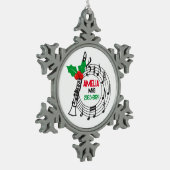 Clarinet Marching Band Weihnachtsschmuck Schneeflocken Zinn-Ornament (Links)