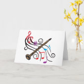Clarinet mit Musik Karte (Gelbe Blume)