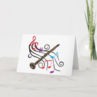 Clarinet mit Musik Karte