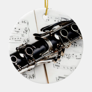 Clarinet Music Keramik Ornament