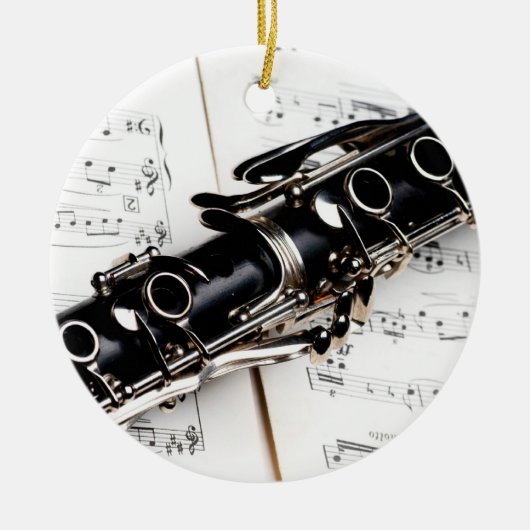Clarinet Music Keramik Ornament (Vorne)