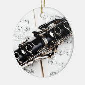 Clarinet Music Keramik Ornament (Links)