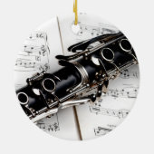 Clarinet Music Keramik Ornament (Hinten)