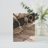 Clarinet Music Melody Clarinets Musical Dance Postkarte (Stehend Vorderseite)