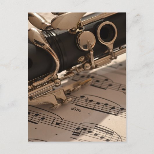 Clarinet Music Melody Clarinets Musical Dance Postkarte (Vorderseite)