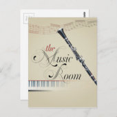 Clarinet Music Room Postkarte (Vorne/Hinten)