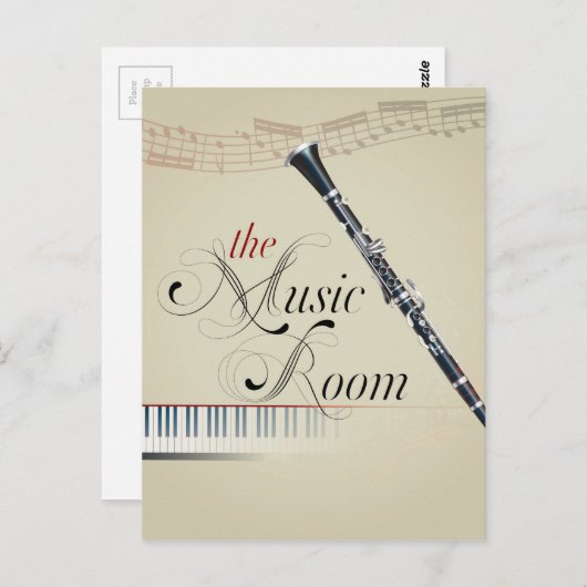 Clarinet Music Room Postkarte (Vorne/Hinten)