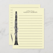 Clarinet Music Teacher Band Musician Dankeskarte (Vorne/Hinten)