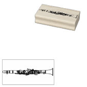 Clarinet Music Teacher Band Musician Gummistempel (Stempel)
