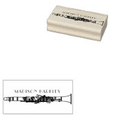 Clarinet Music Teacher Band Musician Gummistempel (Stempel)