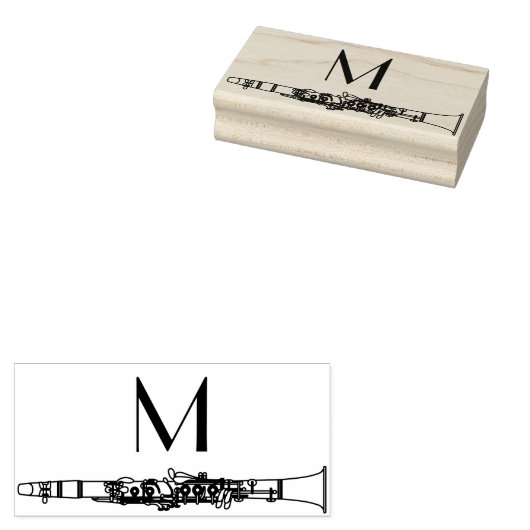Clarinet Music Teacher Band Musician Gummistempel (Stempel)