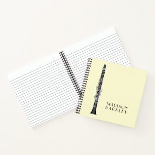 Clarinet Music Teacher Band Musician Notizblock