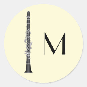 Clarinet Music Teacher Band Musician Runder Aufkleber