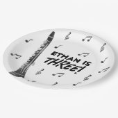 Clarinet Music Theme Geburtstagsparty Paper Teller (Schrägansicht)