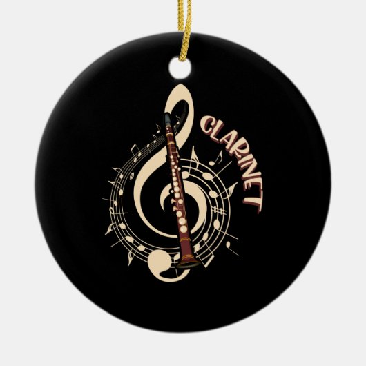 Clarinet Musical Instrument Music Liebhaber Keramik Ornament (Vorne)